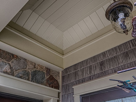 Custom porch ceiling
