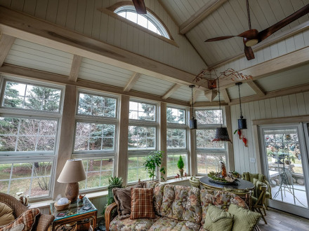 Plenty of natural light with all those windows!