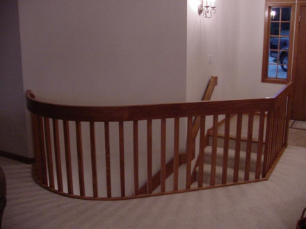 Interior curved railing