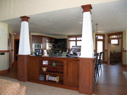 Interior Columns – looking to Kitchen from Family Room