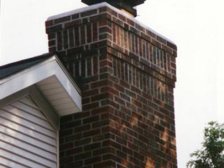 Fireplace brick detail