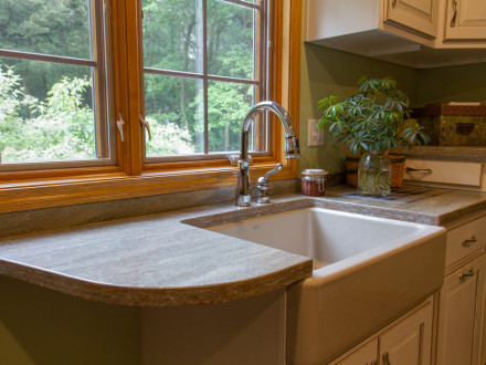 Farm Sink and Corian Countertop Space